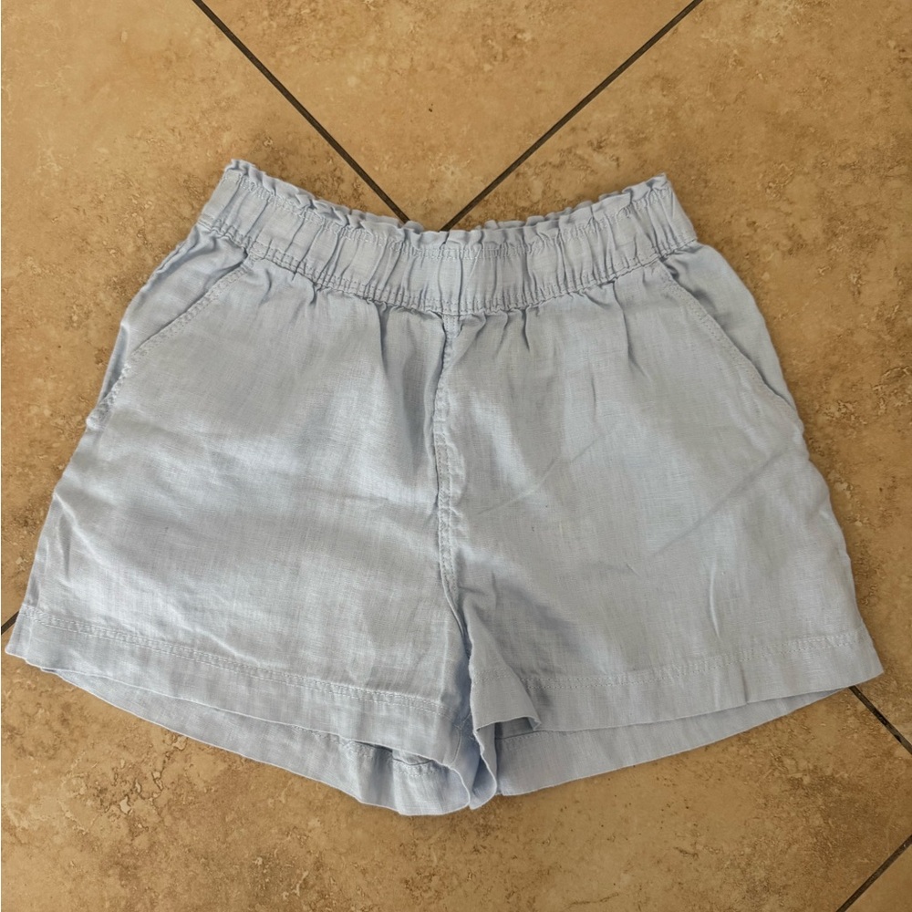 H&M Blue High Waist Shorts Relaxed Fit